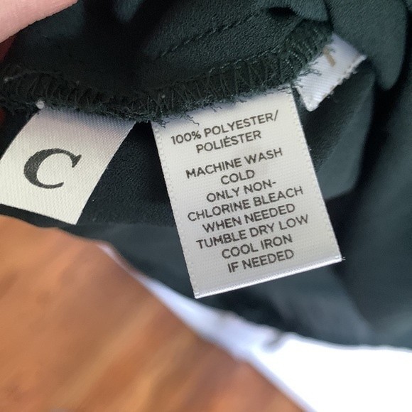 Loft Dark Green Semi Sheer Blouse Medium - Picture 3 of 9